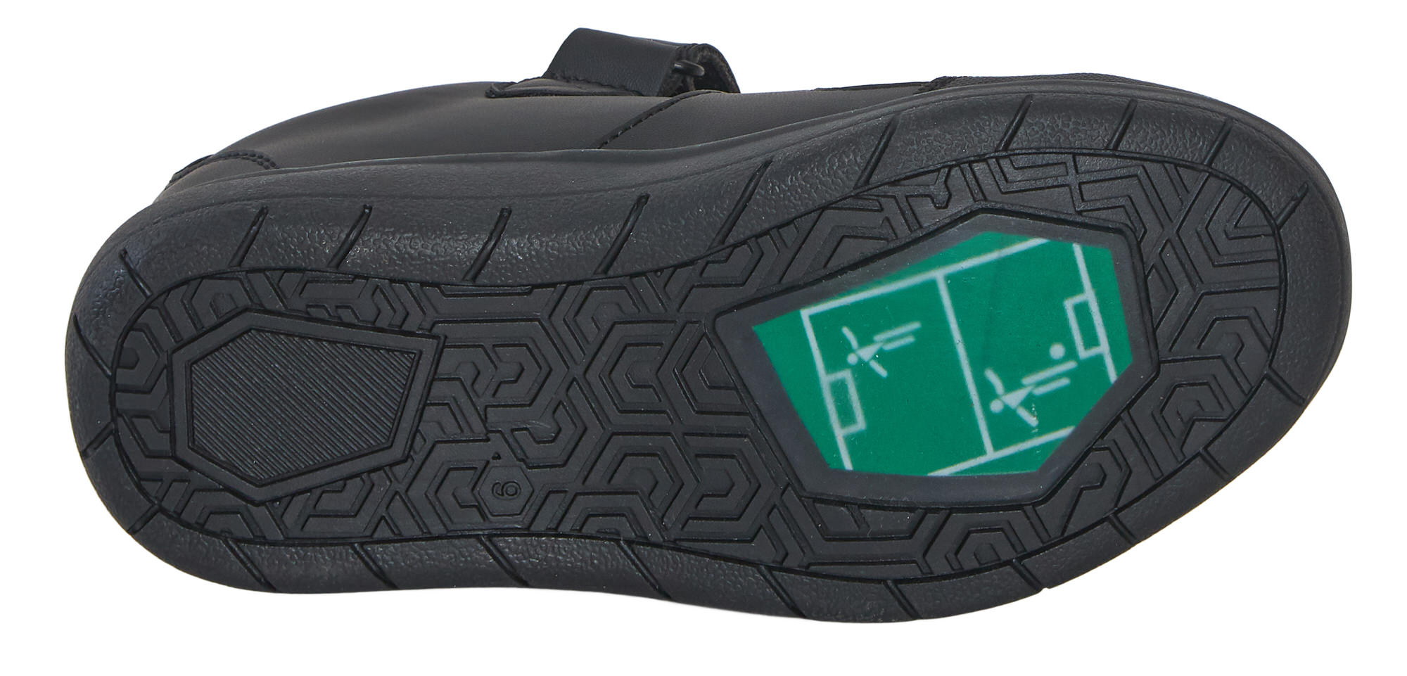 Boys Football School Shoes Kids Black Trainers Shoes Easy Touch Strap Fastening