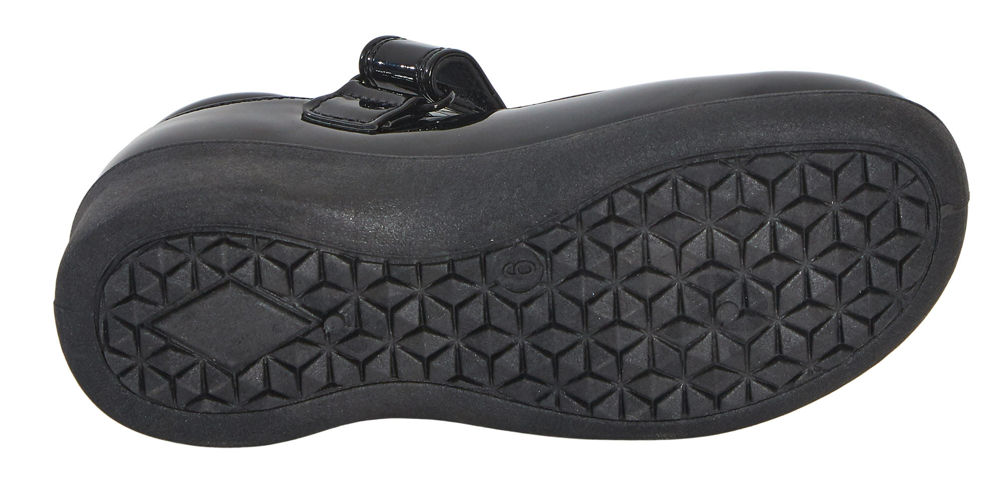 Girls Bluey School Shoes Bingo Easy Fasten Mary Jane Black Patent Party Shoes