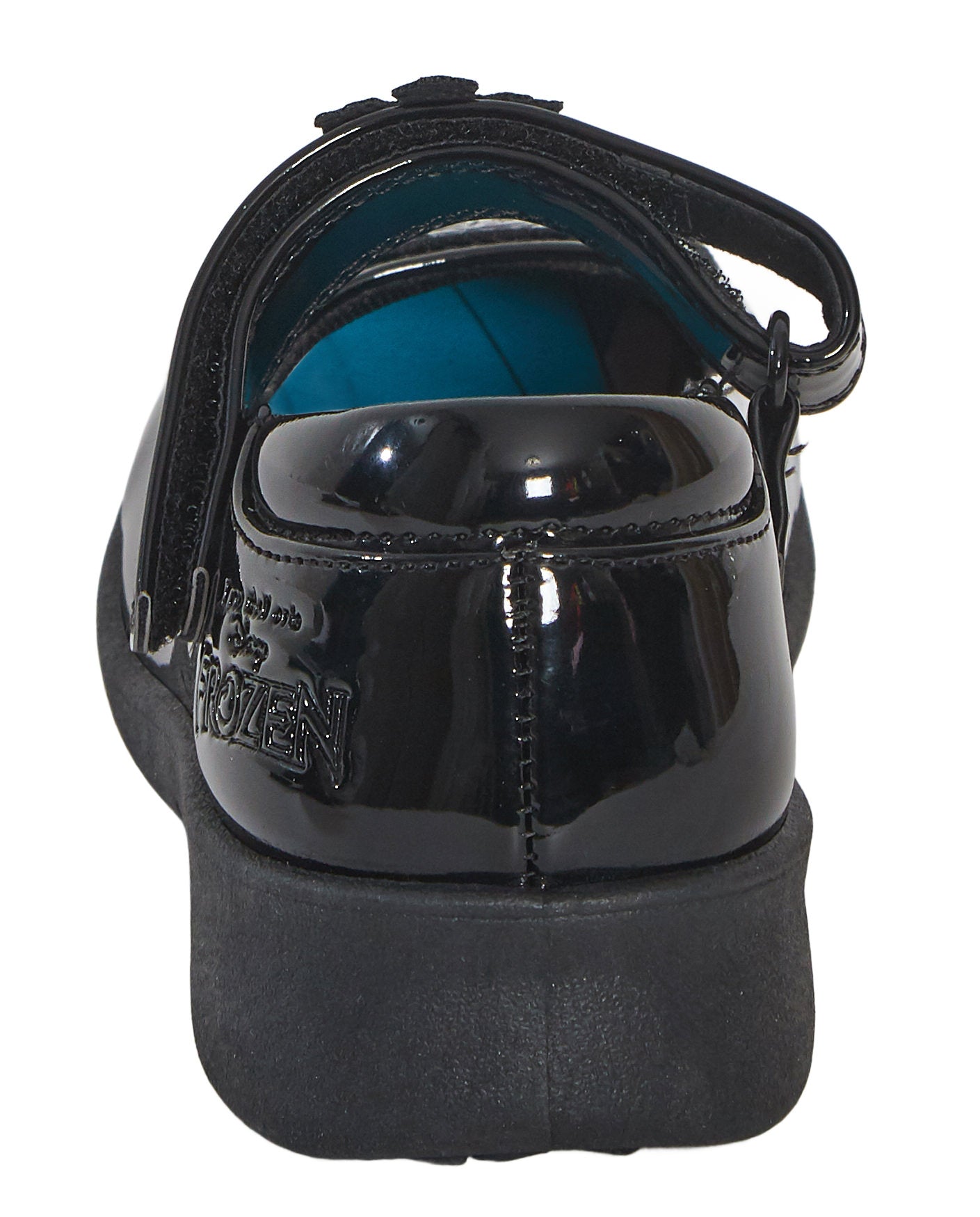 Girls Disney Frozen School Shoes Kids Black Patent Party Shoes Easy Fastening