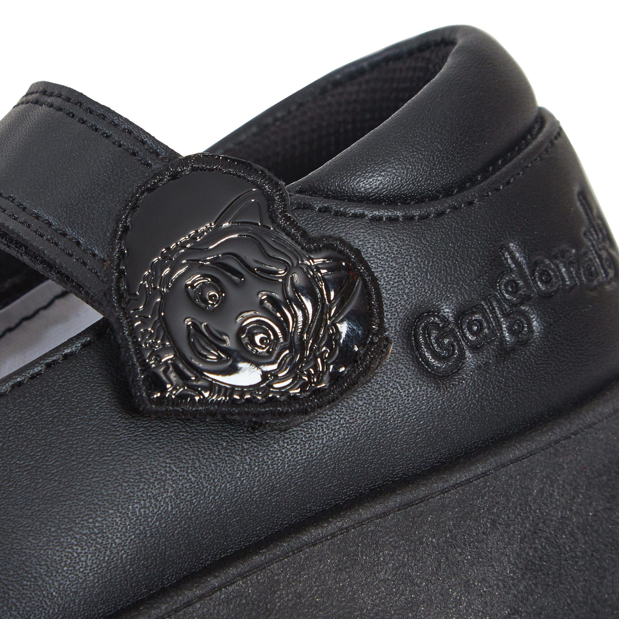 Girls Gabby's Dollhouse School Shoes 2D Cat Ears Easy Fasten Black Party Shoes