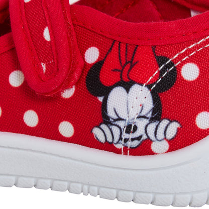 Girls Disney Minnie Mouse Canvas Pumps Toddler First Walkers Plimsolls Trainers