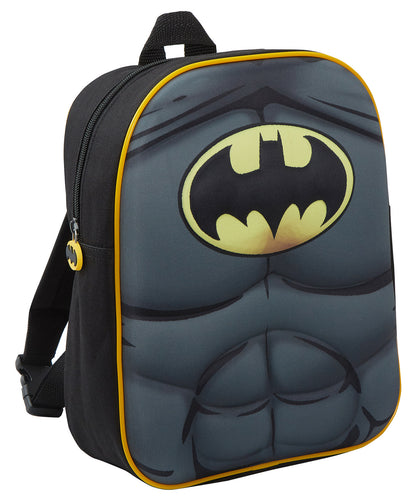 Boys Batman 3D Backpack With Cape in Pocket Kids Dress Up Costume Rucksack Bag