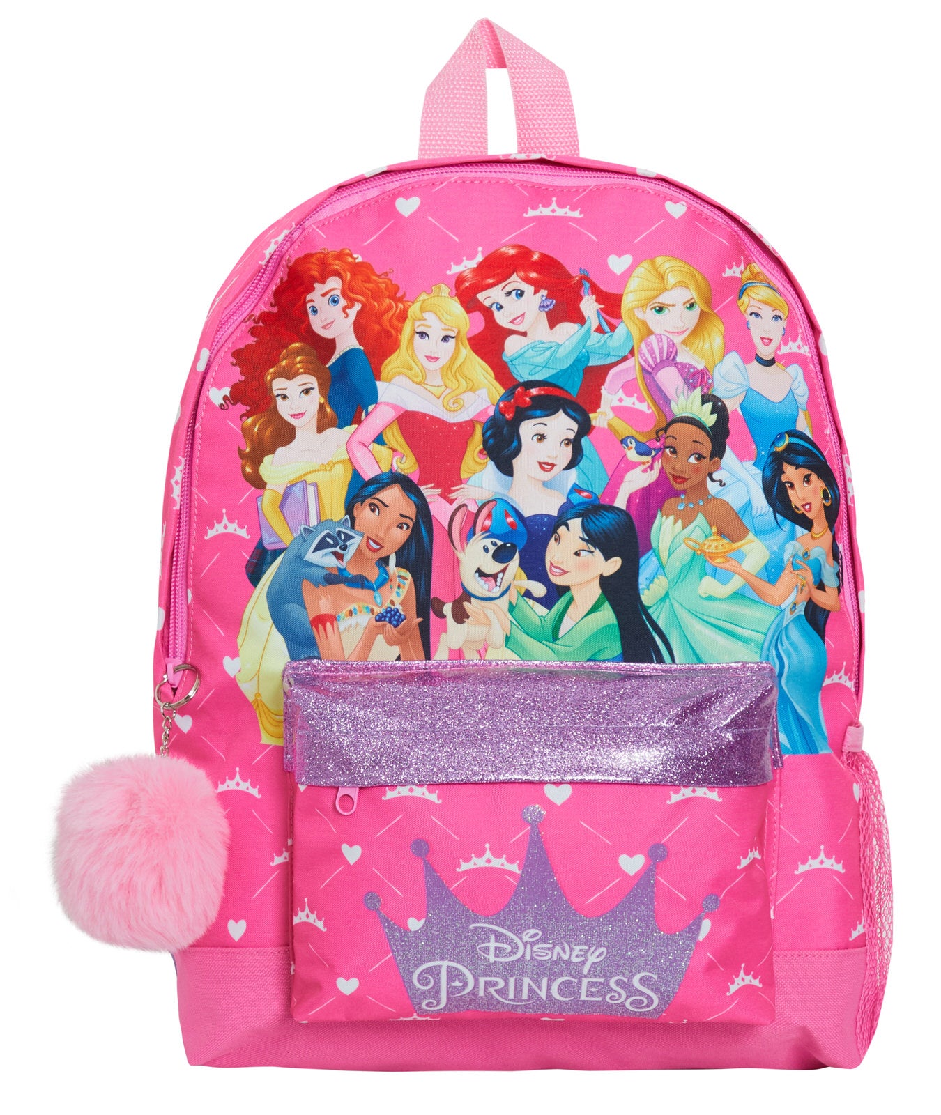 Disney Princess Backpack Girls School Bag Large Travel Pink Rucksack Lunch Bag