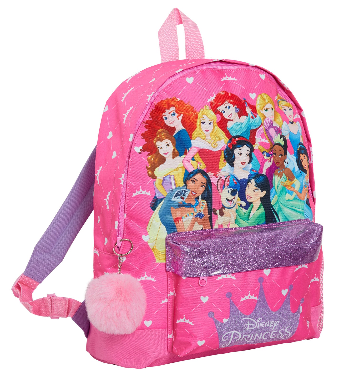 Disney Princess Backpack Girls School Bag Large Travel Pink Rucksack Lunch Bag