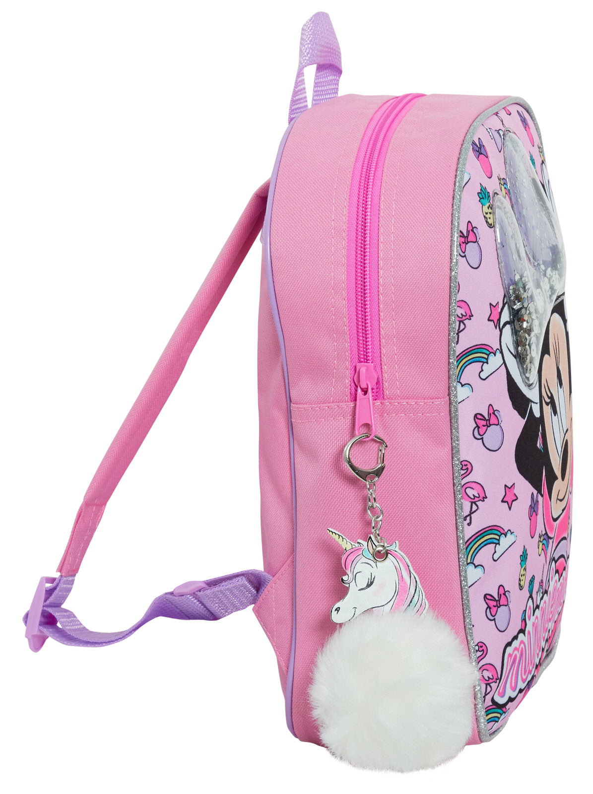 Disney Minnie Mouse Glitter Backpack Kids School Nursery Lunch Book Bag Rucksack