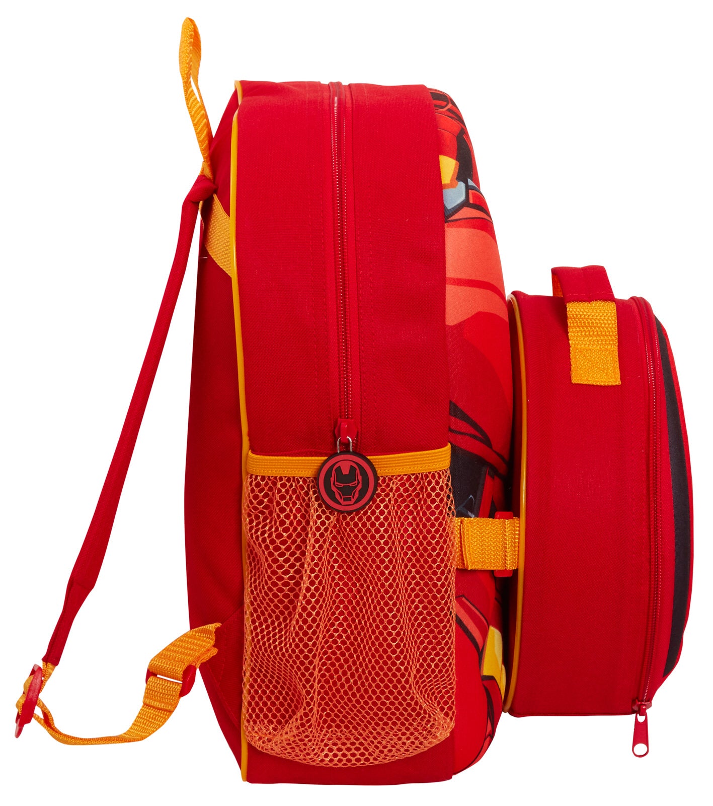 Boys Marvel Iron Man Backpack + Lunch Bag Water Bottle Holder Matching 2 Pc Set