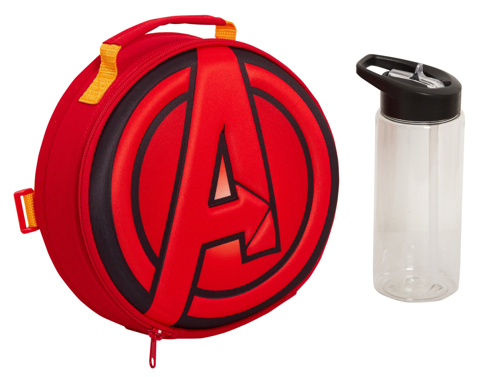 Boys Marvel Iron Man Backpack + Lunch Bag Water Bottle Holder Matching 2 Pc Set
