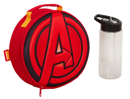Boys Marvel Iron Man Backpack + Lunch Bag Water Bottle Holder Matching 2 Pc Set