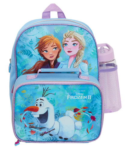 Girls Disney Frozen 2 Backpack + Lunchbag + Water Bottle Matching 2 Piece Set
