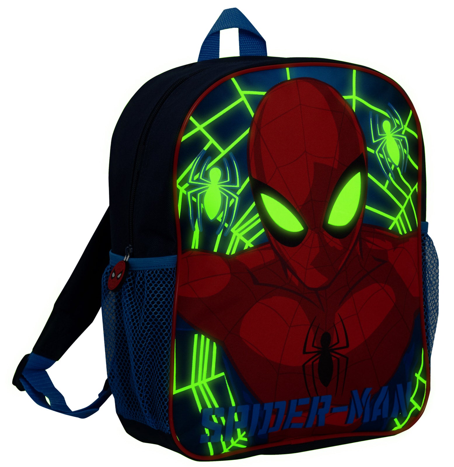 Glow In The Dark Marvel Spiderman Backpack Travel School Rucksack Boys Lunch Bag