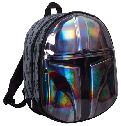 The Mandalorian Helmet Bag 3D Metallic Star Wars Backpack Kids School Travel Bag