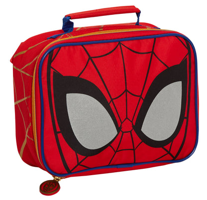 Spiderman Backpack With Cool Lunch Bag Bottle Holder School Matching 2 Piece Set