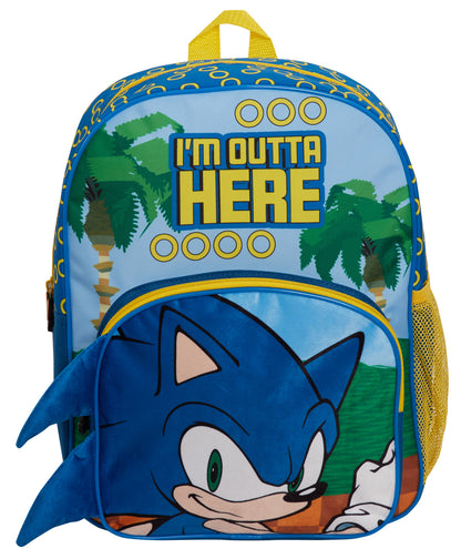 Sonic The Hedgehog Backpack Kids Back to School Bag Sega Travel Sports Rucksack