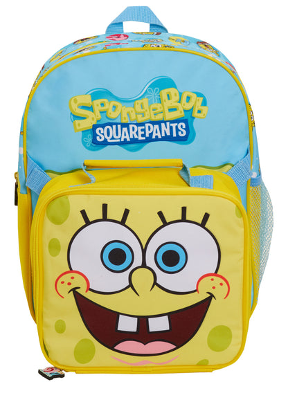 SpongeBob SquarePants Backpack + Detachable Lunch Bag Boys Girls School Rucksack