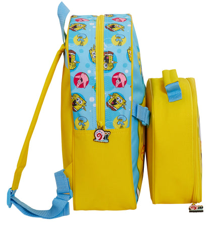 SpongeBob SquarePants Backpack + Detachable Lunch Bag Boys Girls School Rucksack