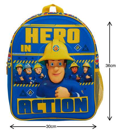 Fireman Sam Bag Boys Backpack Kids Firefighter Sports Rucksack School Lunch Bag