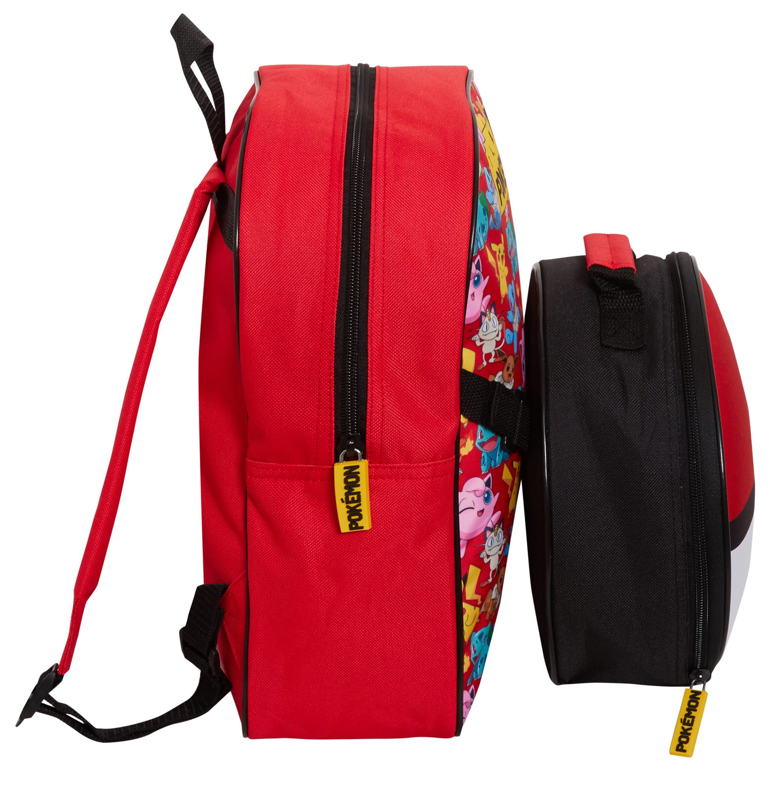 Pokemon Backpack + Detachable Lunch Bag Boys Girls Back To School Poke Ball Bag