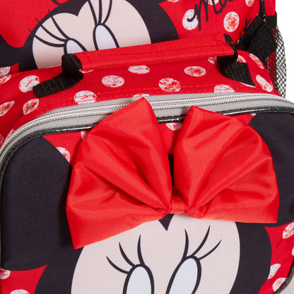 Disney Minnie Mouse Backpack With Lunch Bag Girls School Matching 2 Piece Set