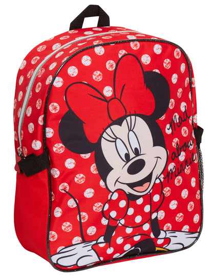 Disney Minnie Mouse Backpack With Lunch Bag Girls School Matching 2 Piece Set
