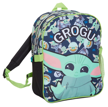Mandalorian Backpack With Lunch Bag Boys Grogu Baby Yoda Matching School Bag Set