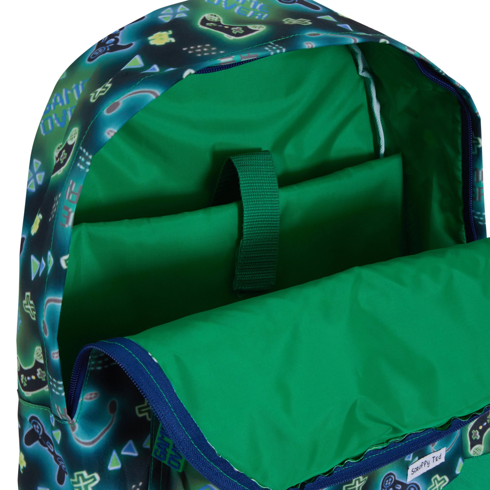 ScruffyTed Boys Gamer Backpack Kids Game Over Large Travel Bag Multi School Bag