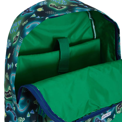 ScruffyTed Boys Gamer Backpack Kids Game Over Large Travel Bag Multi School Bag