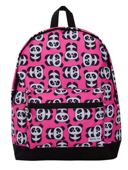 ScruffyTed Panda Girls Backpack Kids Large Capacity Travel Bag Multi School Bag