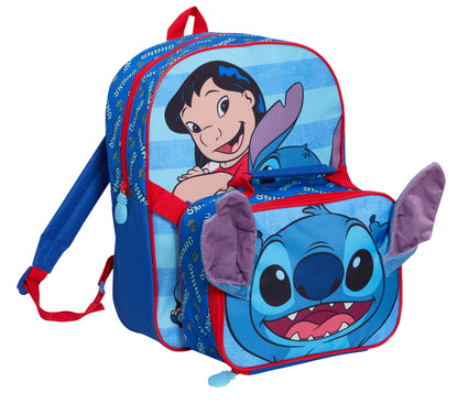 Lilo And Stitch Backpack With Lunch Bag Disney Matching School Nursery Bag Set