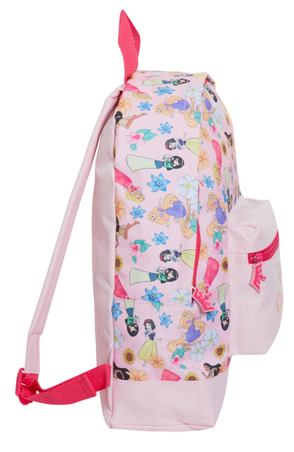 Disney Princess Backpack Girls School Bag Large Pink Rose Gold Travel Lunch Bag
