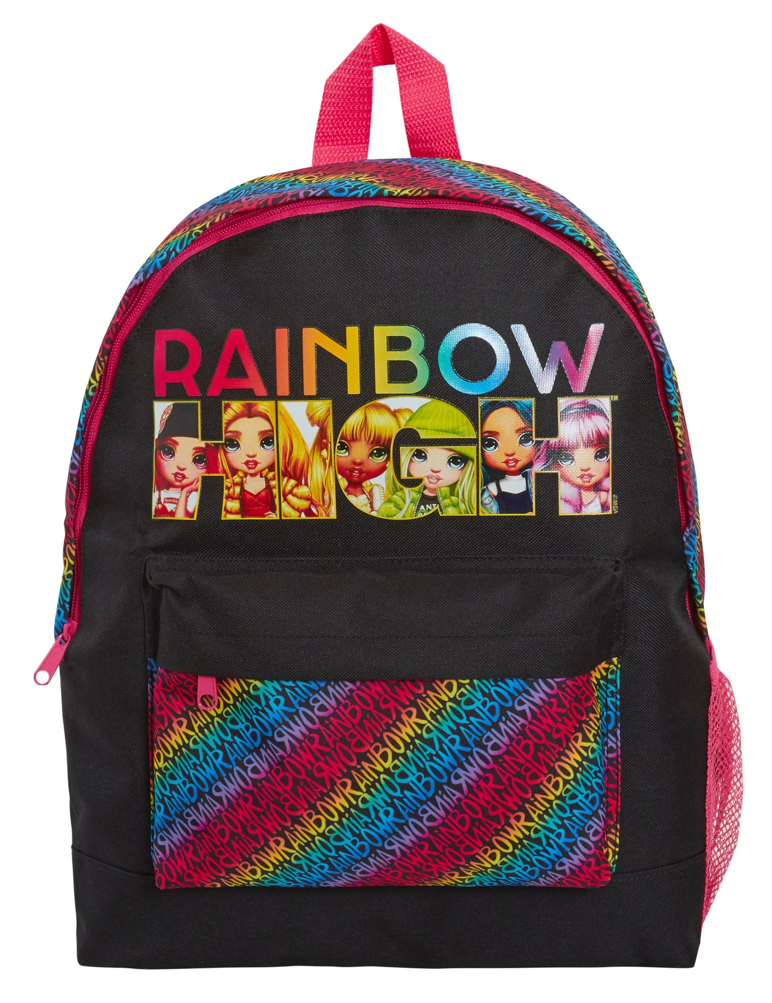 Rainbow High Backpack for Girls School Bag Large Rucksack Lunch Book Travel Bag