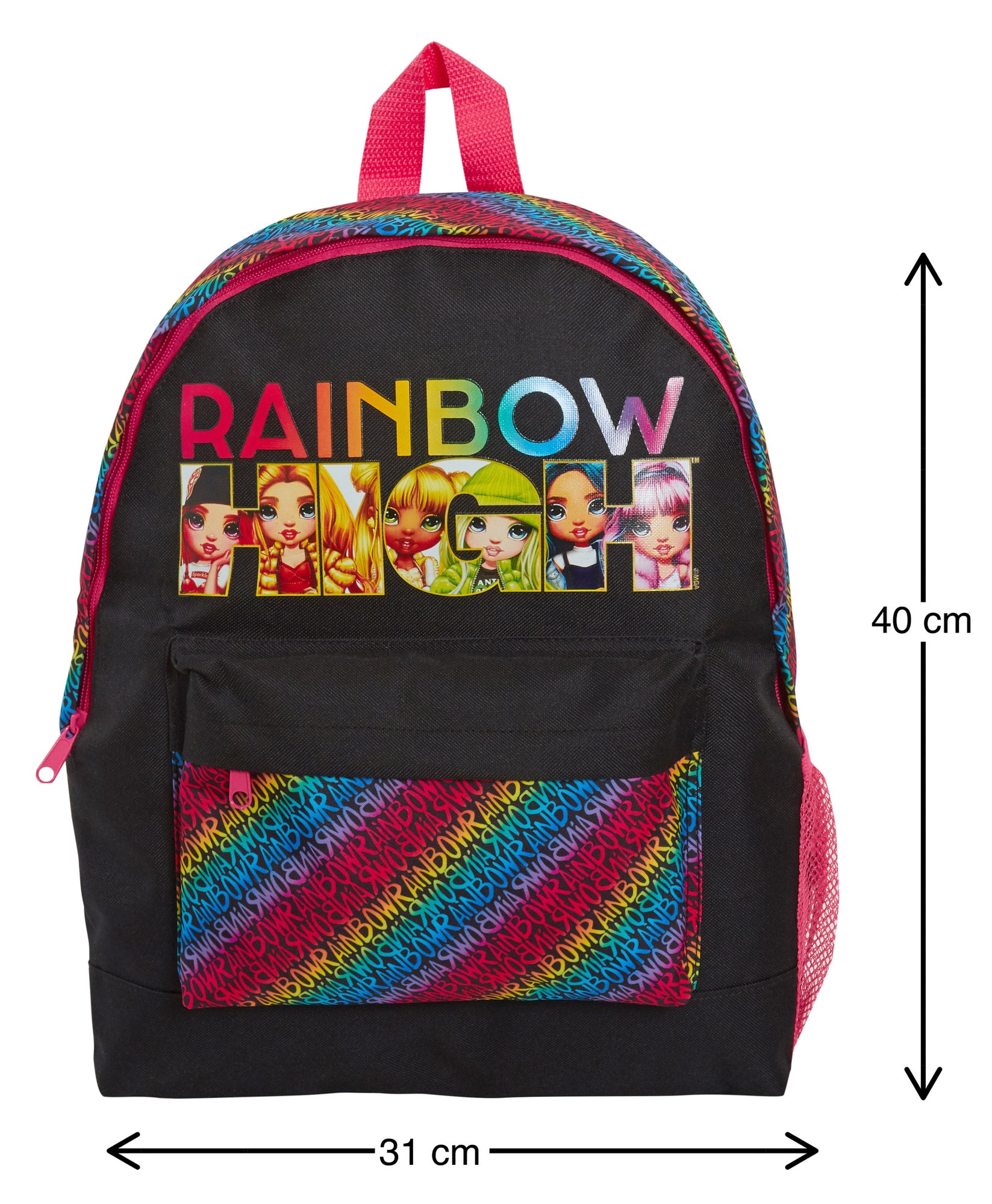 Rainbow High Backpack for Girls School Bag Large Rucksack Lunch Book Travel Bag