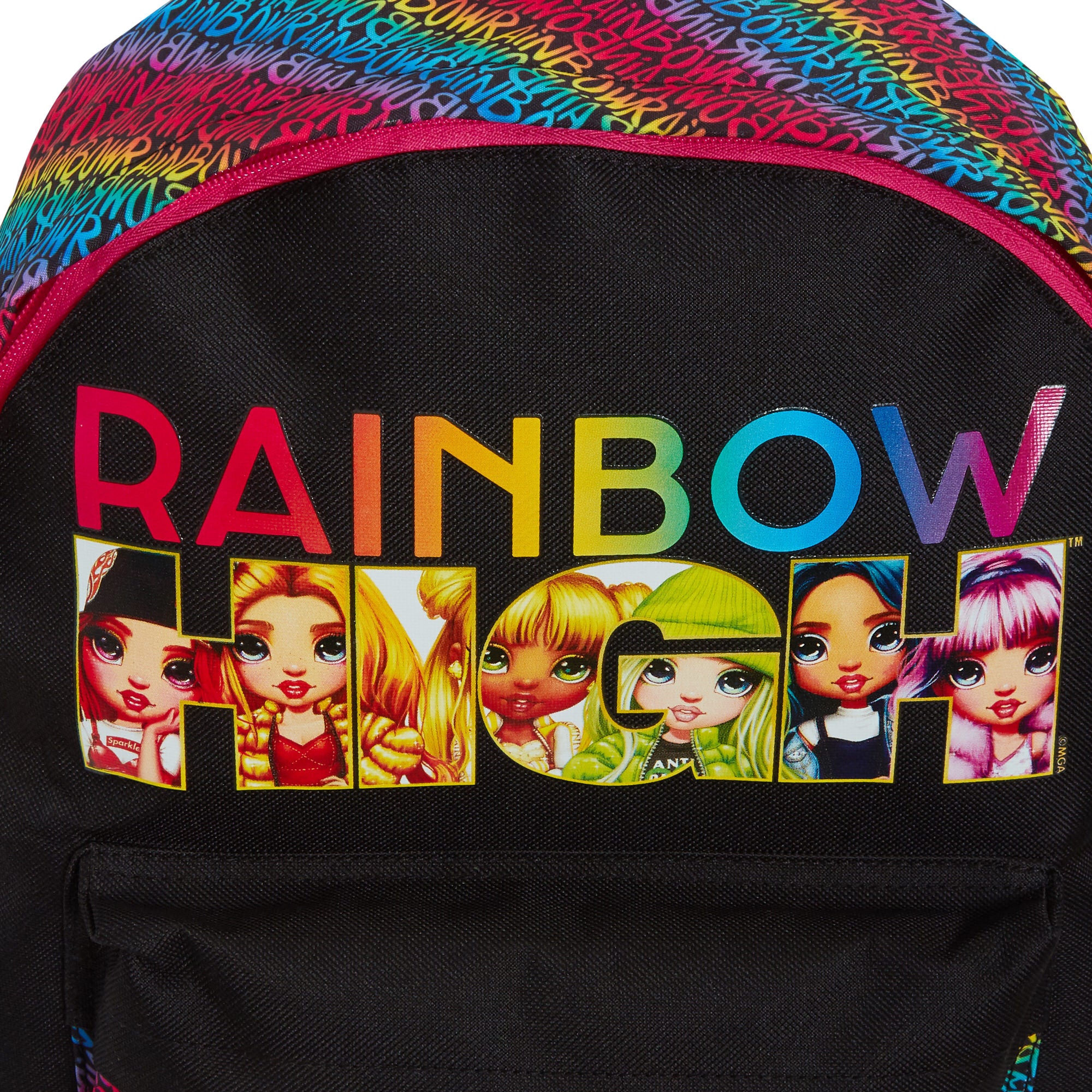 Rainbow High Backpack for Girls School Bag Large Rucksack Lunch Book Travel Bag