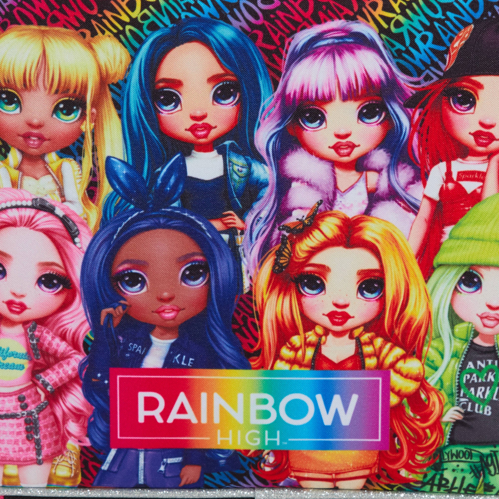 Rainbow High Lunch Bag with Bottle Holder Girls School Insulated Cooler Lunchbox