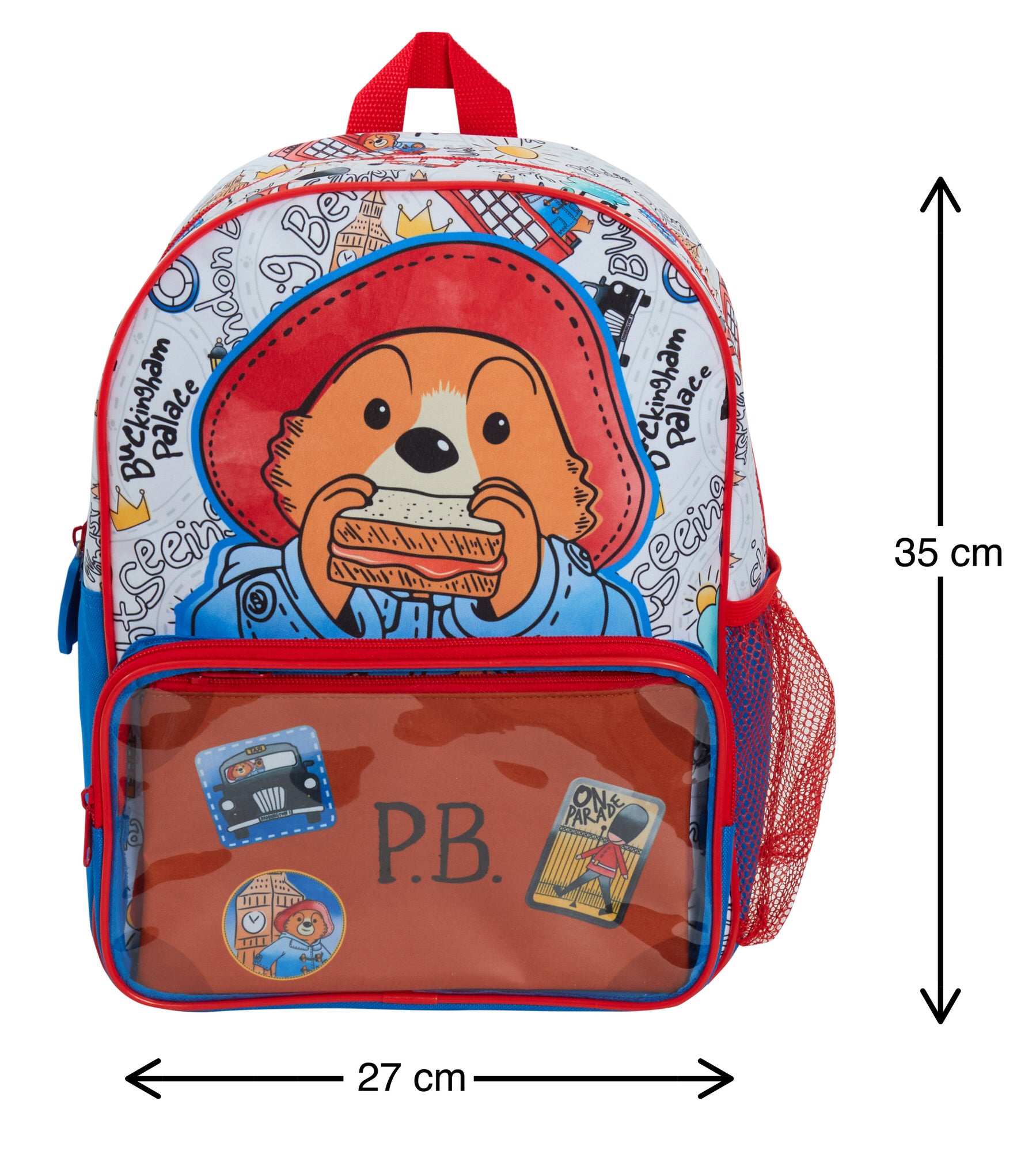 Paddington Bear Backpack with Pencil Case Kids Nursery School Lunch Book Bag