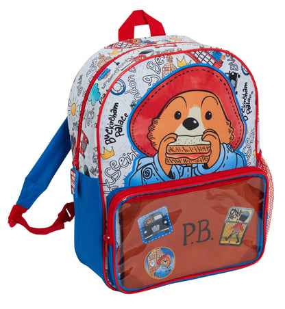 Paddington Bear Backpack with Pencil Case Kids Nursery School Lunch Book Bag