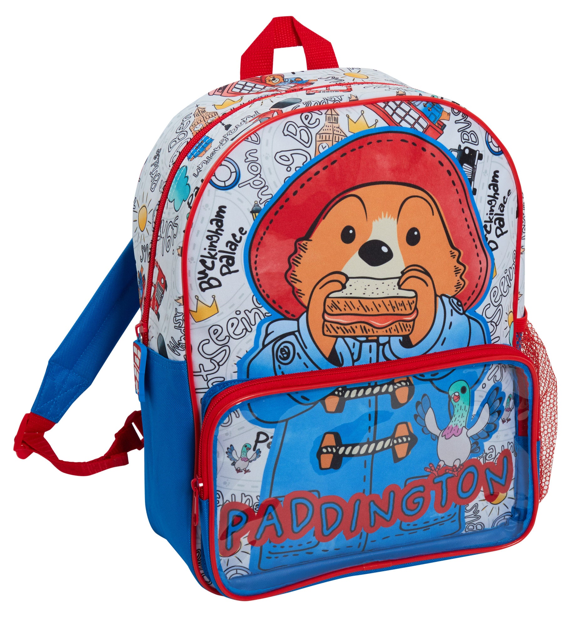 Paddington Bear Backpack with Pencil Case Kids Nursery School Lunch Book Bag