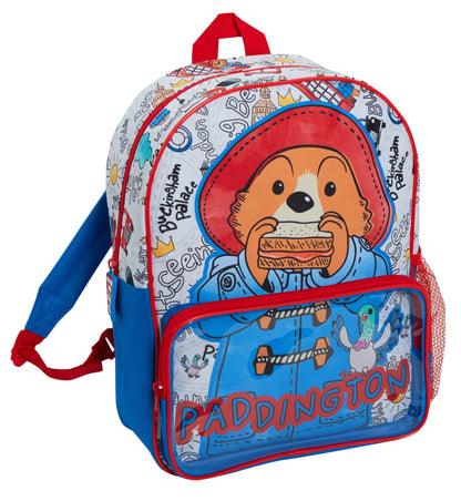 Paddington Bear Backpack with Pencil Case Kids Nursery School Lunch Book Bag