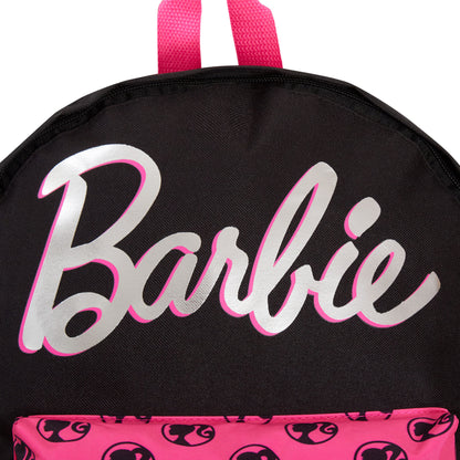 Barbie Backpack for Adults + Teen Girls Black Rucksack College School Lunch Bag