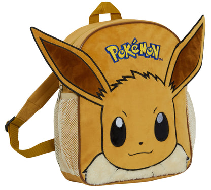 Pokemon Eevee Backpack 3D Plush Kids Character School Rucksack Lunch Book Bag