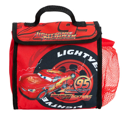Disney Cars Backpack + Lunch Bag + Pencil Case 3 Piece Lightning School Bag Set