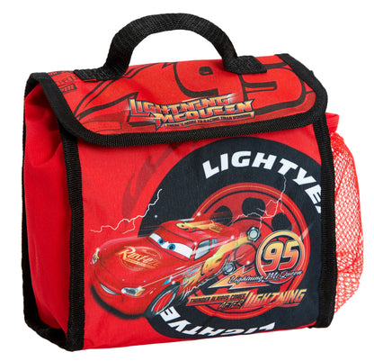 Disney Cars Backpack + Lunch Bag + Pencil Case 3 Piece Lightning School Bag Set