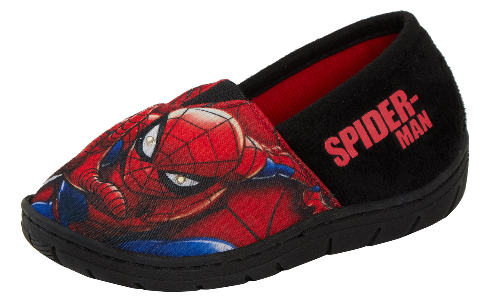 Boys Spiderman Light Up Flashing Slippers Kids Marvel Mule Nursery House Shoes