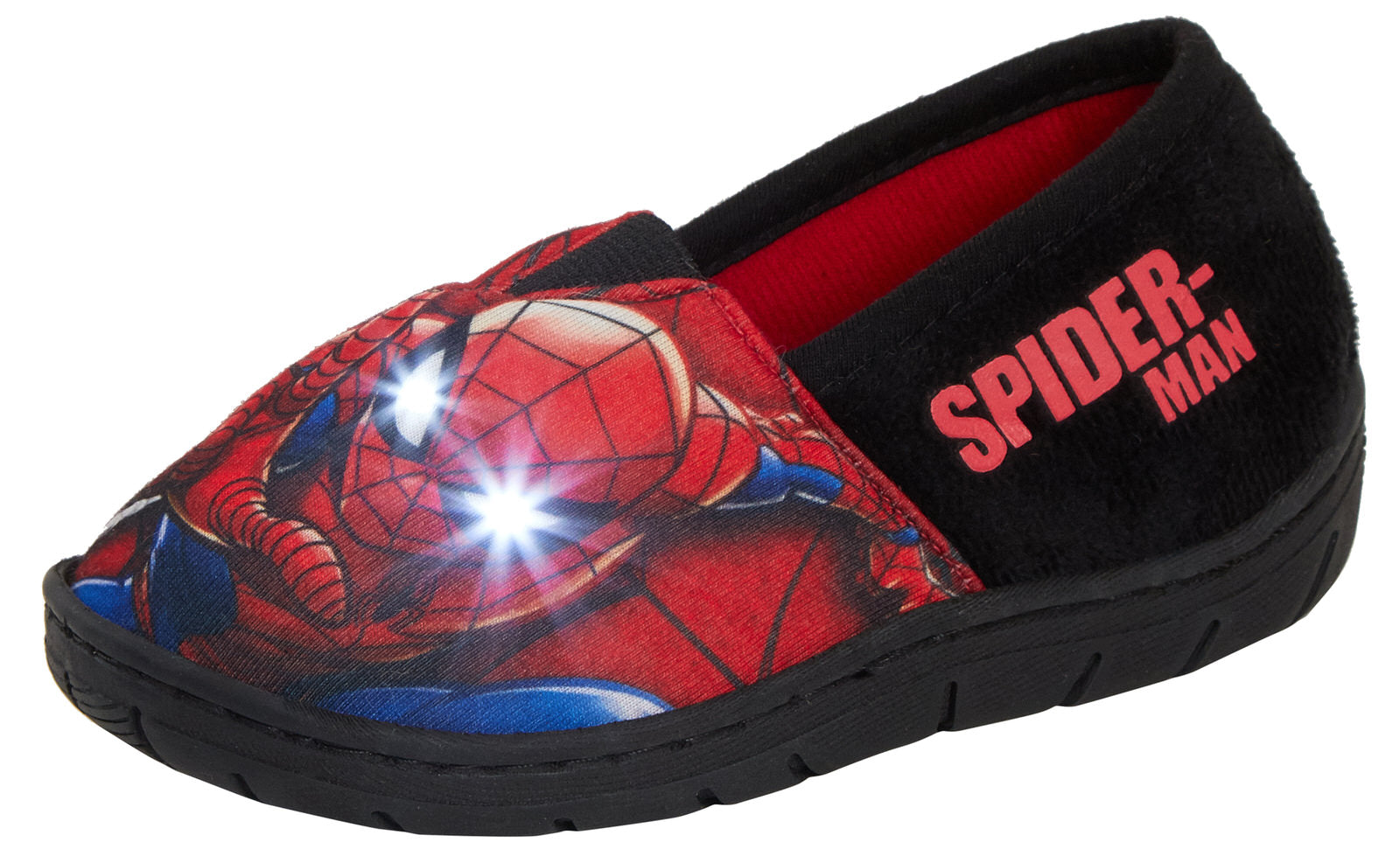 Boys Spiderman Light Up Flashing Slippers Kids Marvel Mule Nursery House Shoes