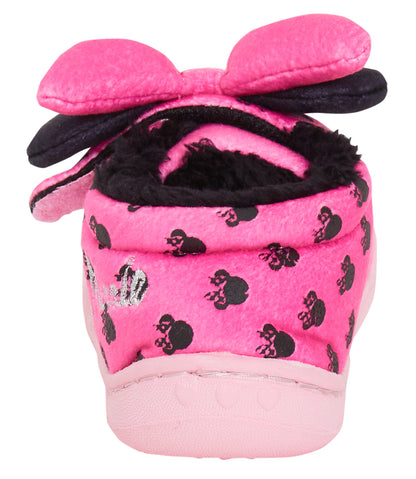 Girls Disney Minnie Mouse Slipper Booties Toddlers First Walkers House Shoes