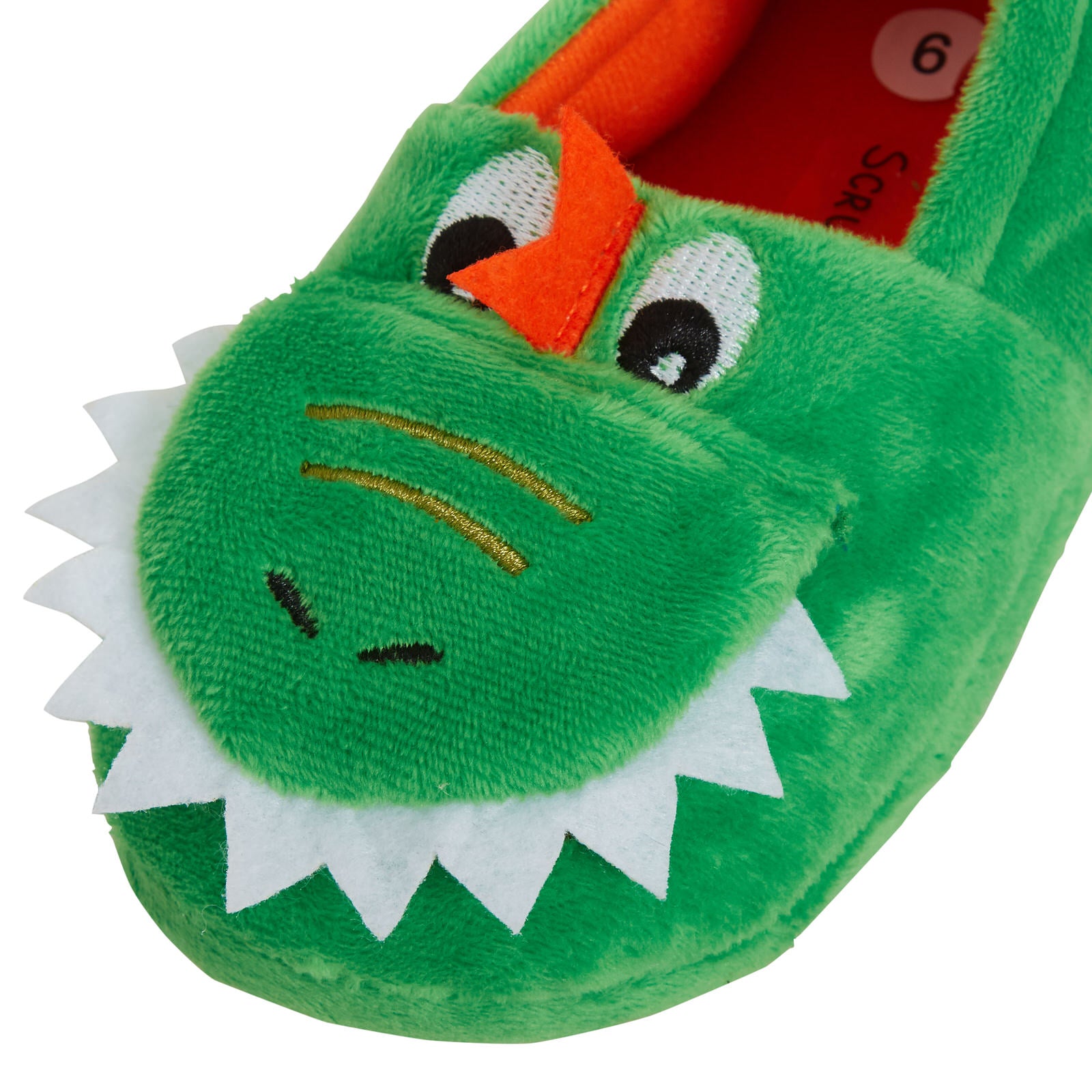 Boys Dinosaur Slippers Kids Novelty Dino Open & Close Mouth Slip On Plush Mules