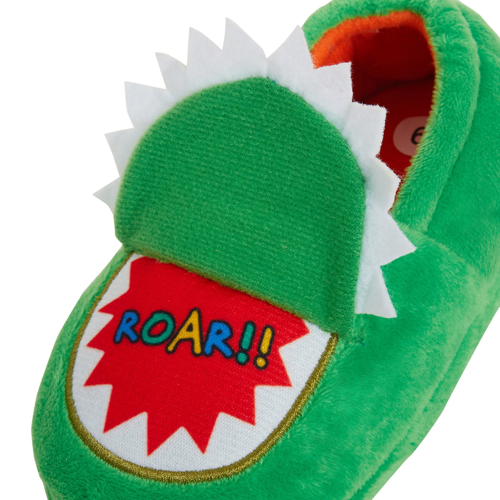 Boys Dinosaur Slippers Kids Novelty Dino Open & Close Mouth Slip On Plush Mules