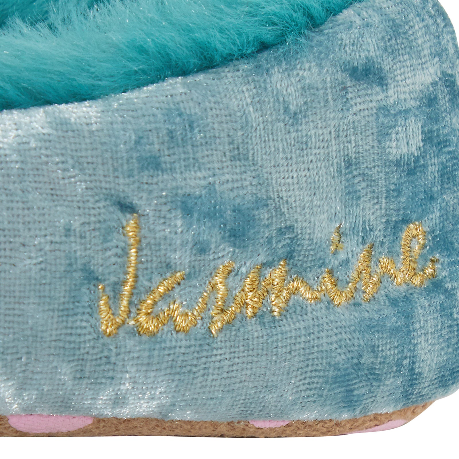 Girls Disney Princess Jasmine Slippers Kids Aladdin Fleece Lined Dress Up Pumps