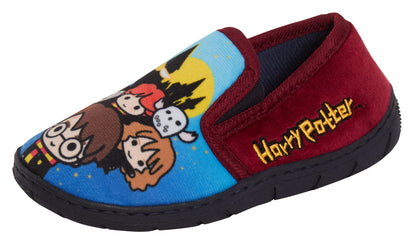 Harry Potter Chibi Slippers Boys Girls Hogwarts Slip On Mules Kids House Shoes