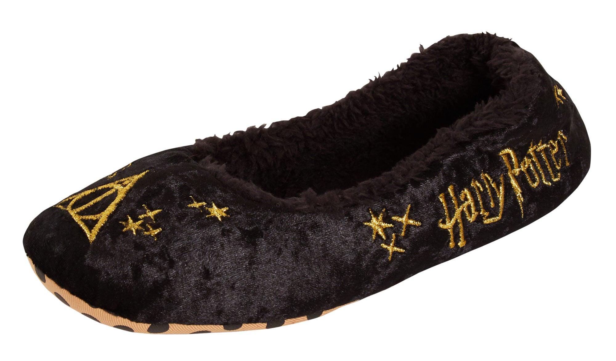Harry Potter Slippers For Womens Girls Deathly Hallows Ballet Pump Slipper Socks