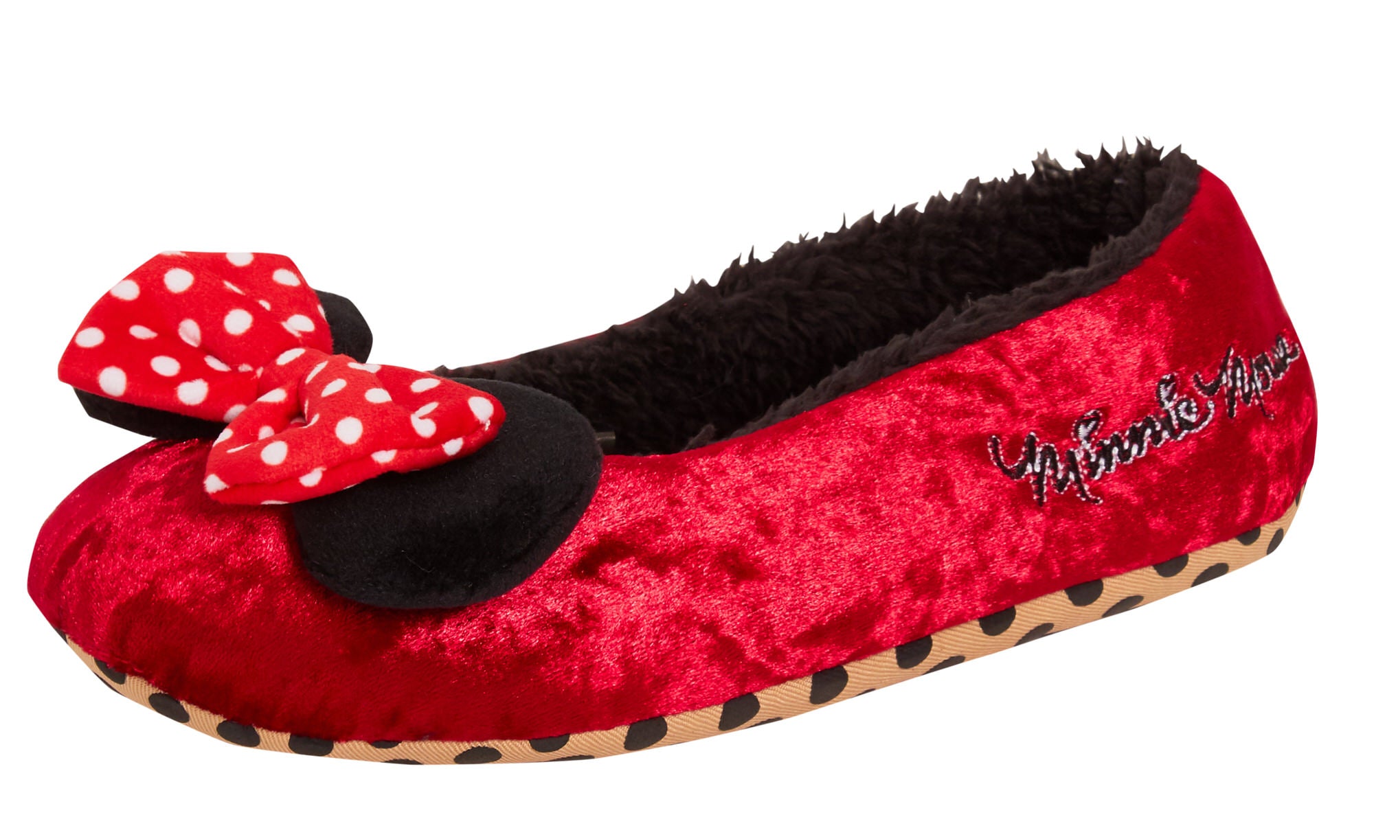 Minnie Mouse Slippers For Women Girls Teens Disney Slip On Ballet Slipper Socks